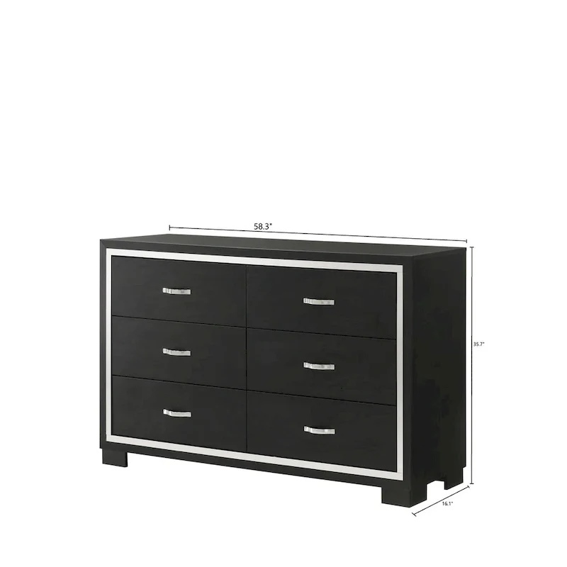 Black Velvet Upholstered Panel Bedroom Furniture