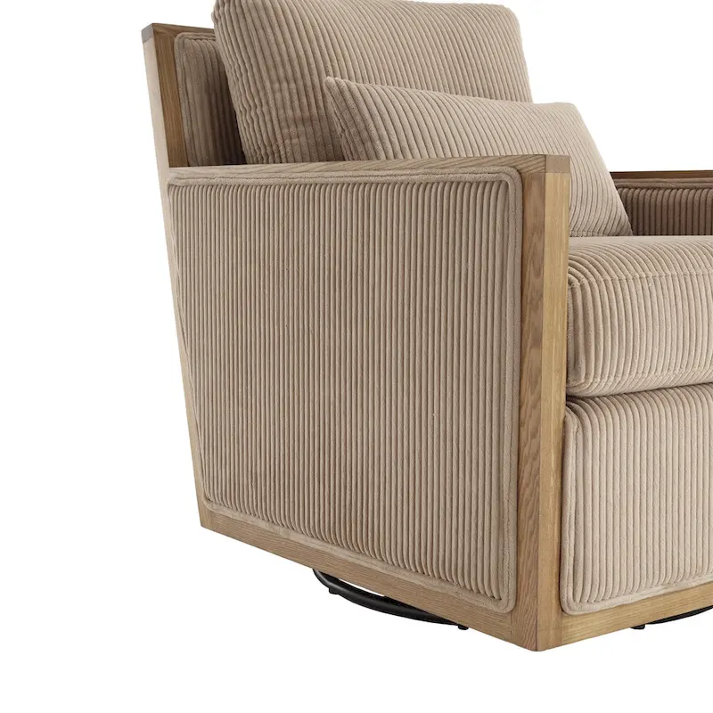 Camel Modern 26.8 Swivel Barrel Chair