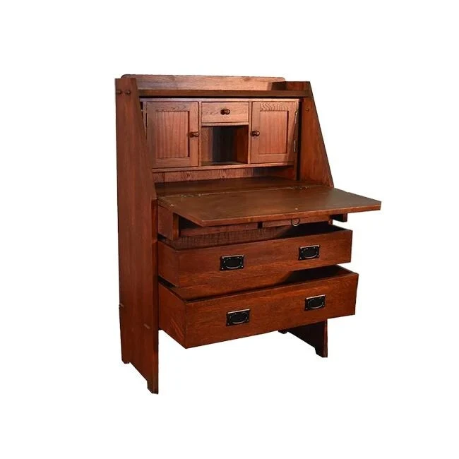 Arts And Crafts Mission Solid Oak Secretary Desk