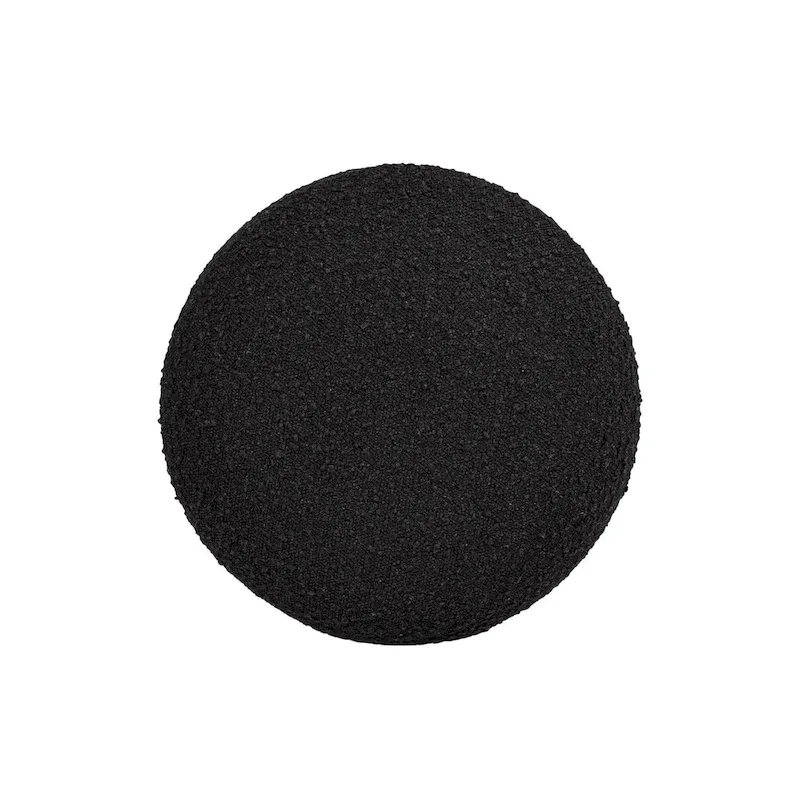 Cream Faux Sherpa Mushroom-Shaped Footstool Ottoman