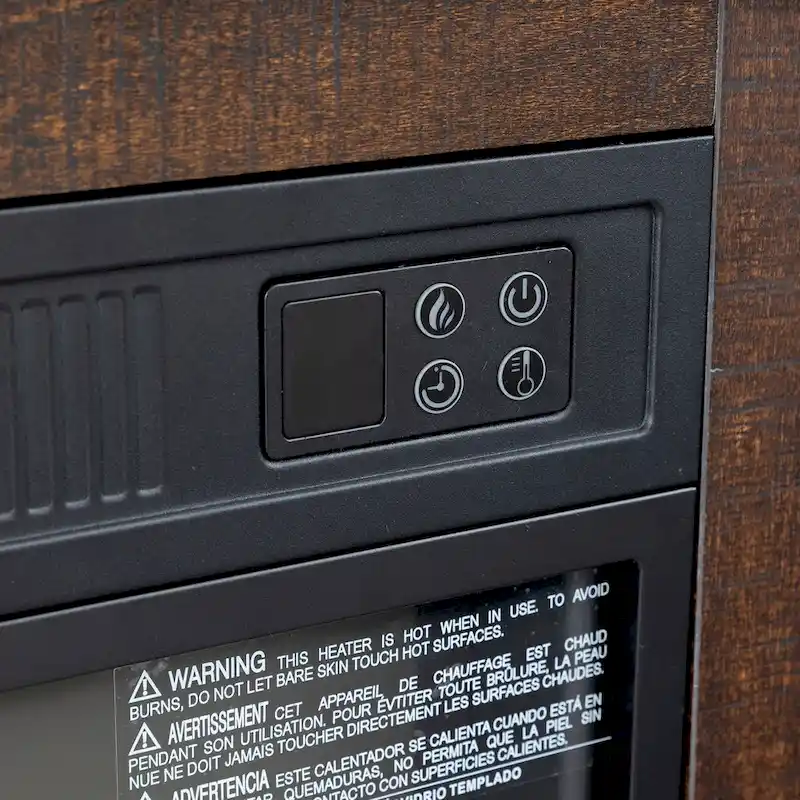 TV stand with electronic fireplace and remote control