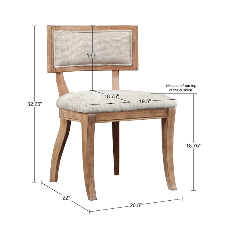 Madison Park Signature Marie Beige/ Light Natural Dining Chair Set of 2