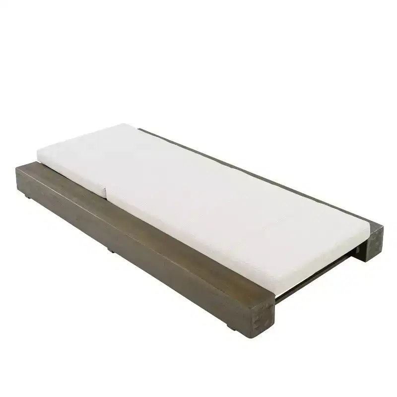 Christopher Knight Home Thomas Patio Acacia Chaise Lounges with Cushion and Adjustable Backrest
