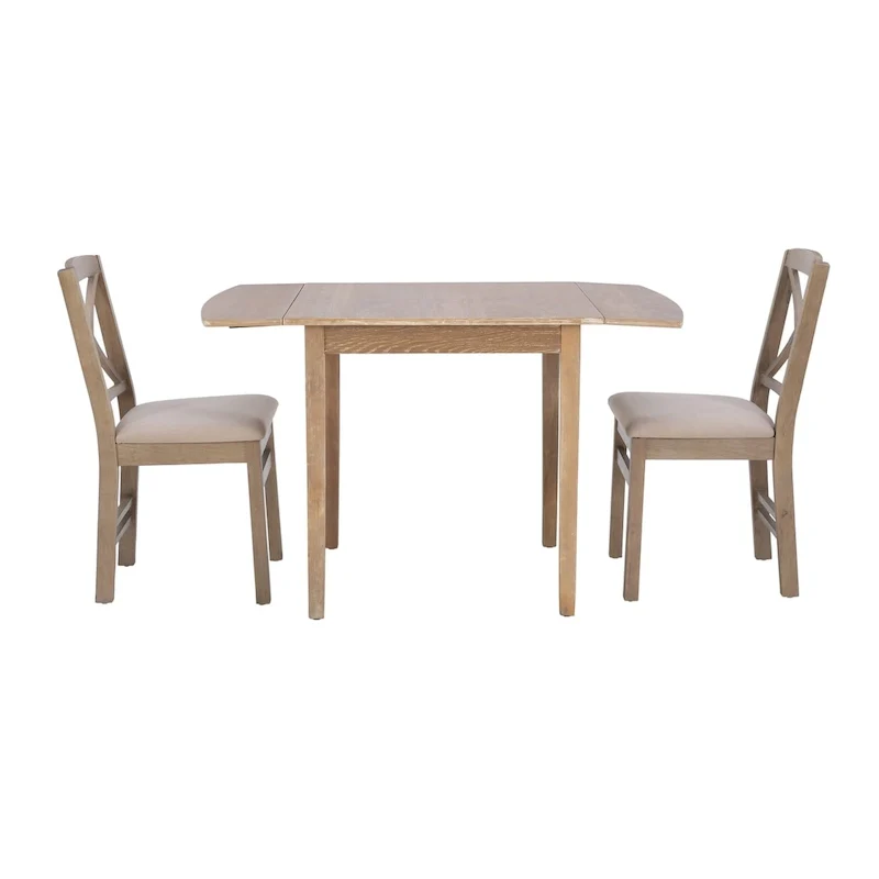 Piedmonth Rustic 3-Piece Drop Leaf Dining Set