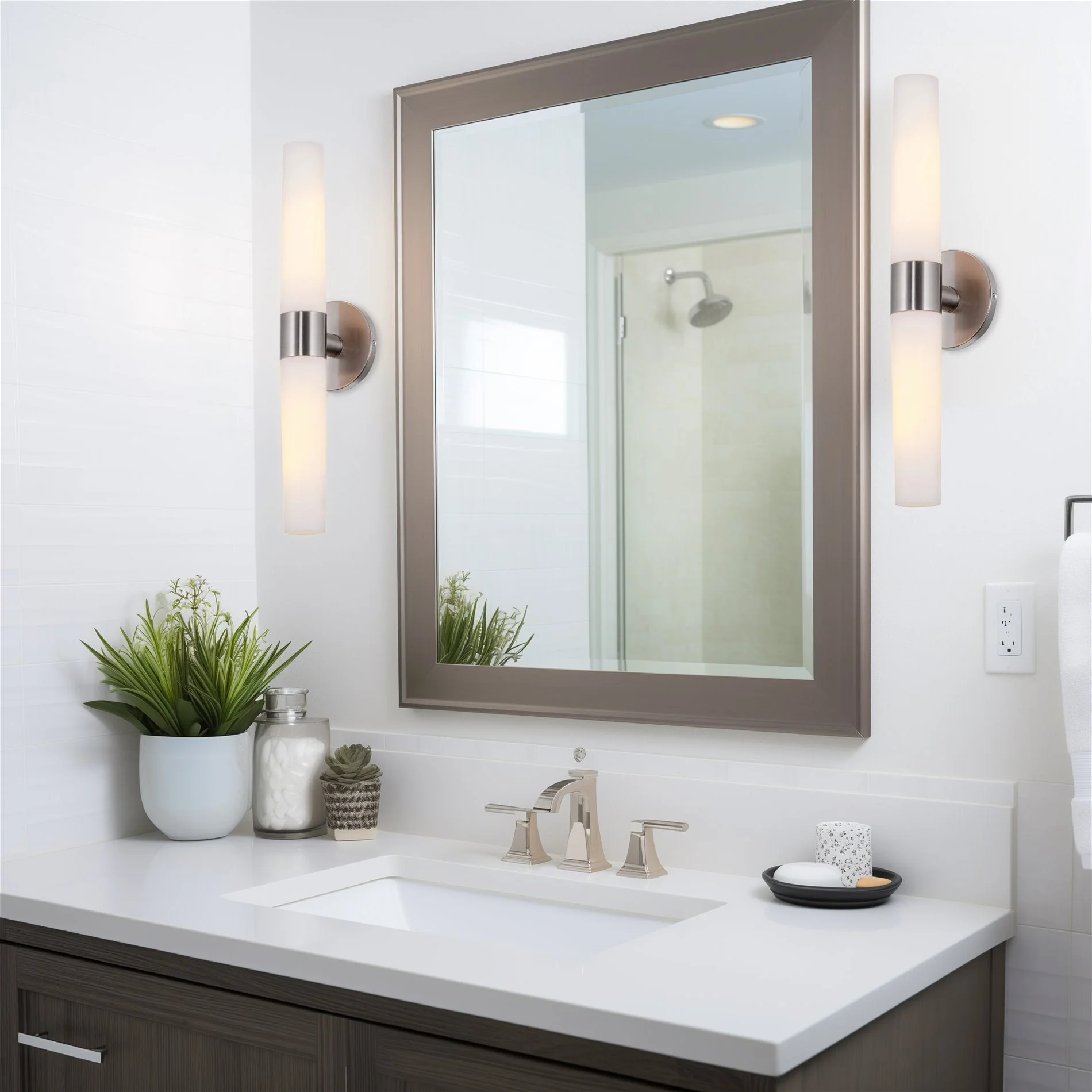 Duo 21 Modern Bathroom / Vanity Wall Sconce