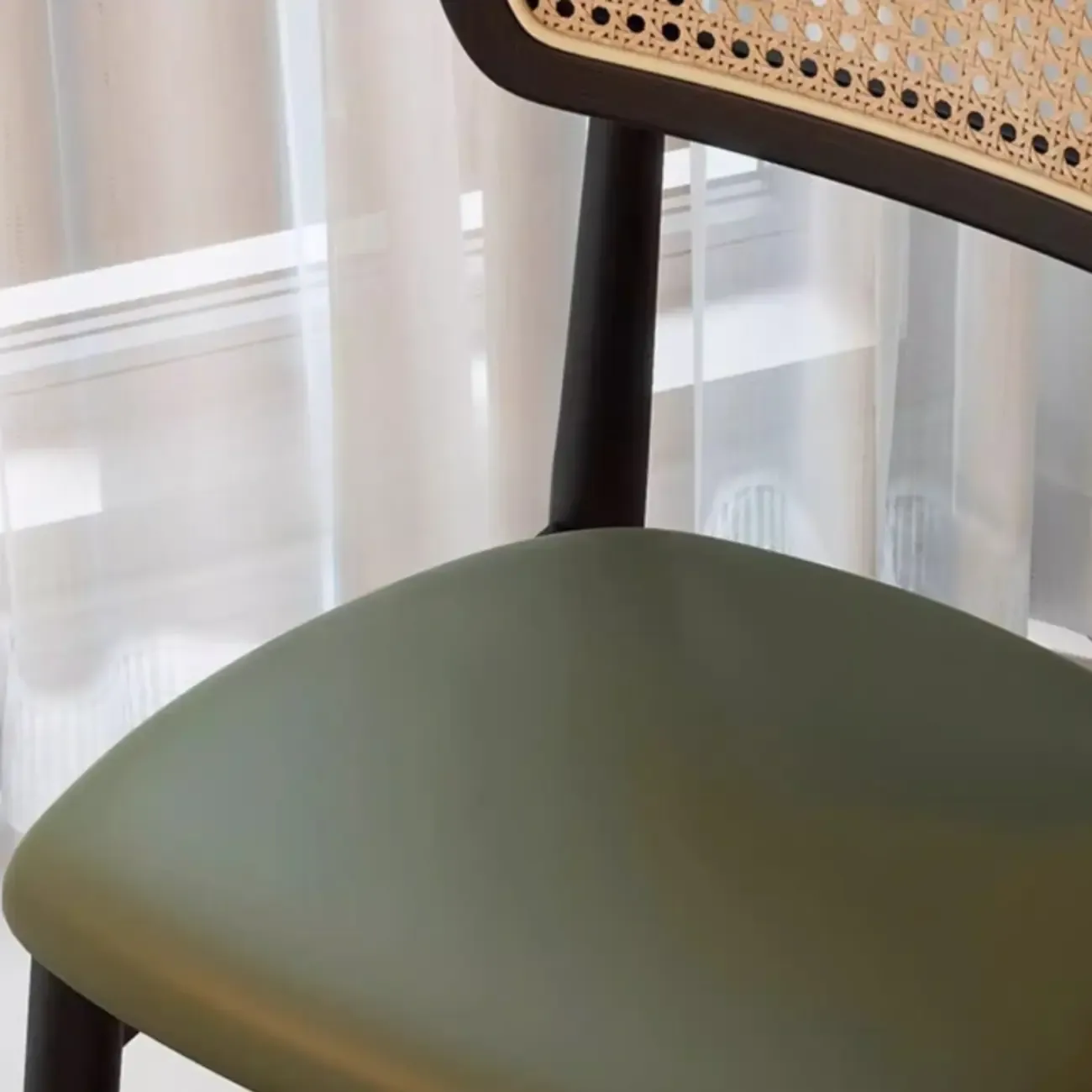 Soft Retro Upholstered Faux Leather Dining Chair