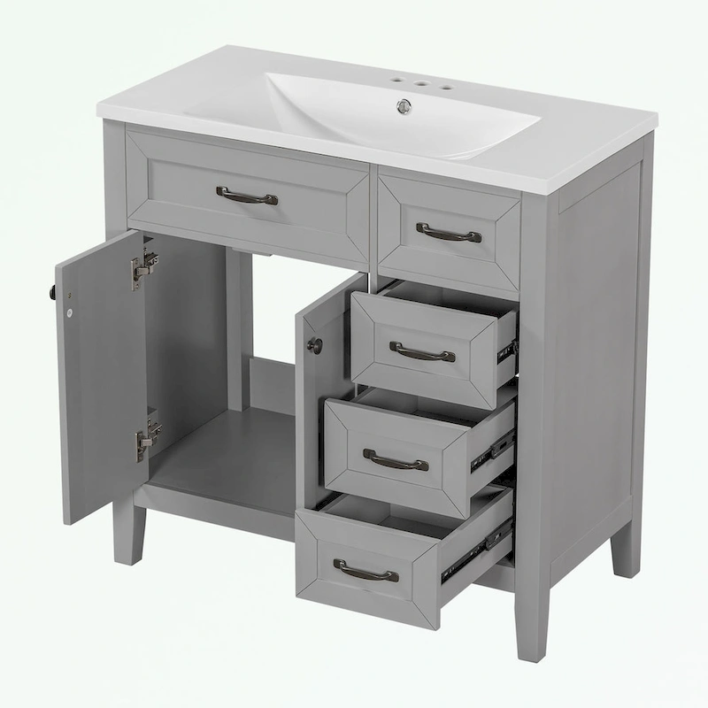 Bathroom Cabinet with Drawers and Sink Combo