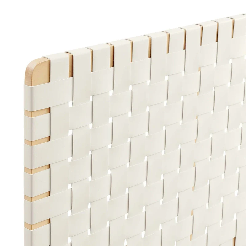 Sparta Wall-Mount Twin/Full/Queen/King Vegan Leather Weave Headboard