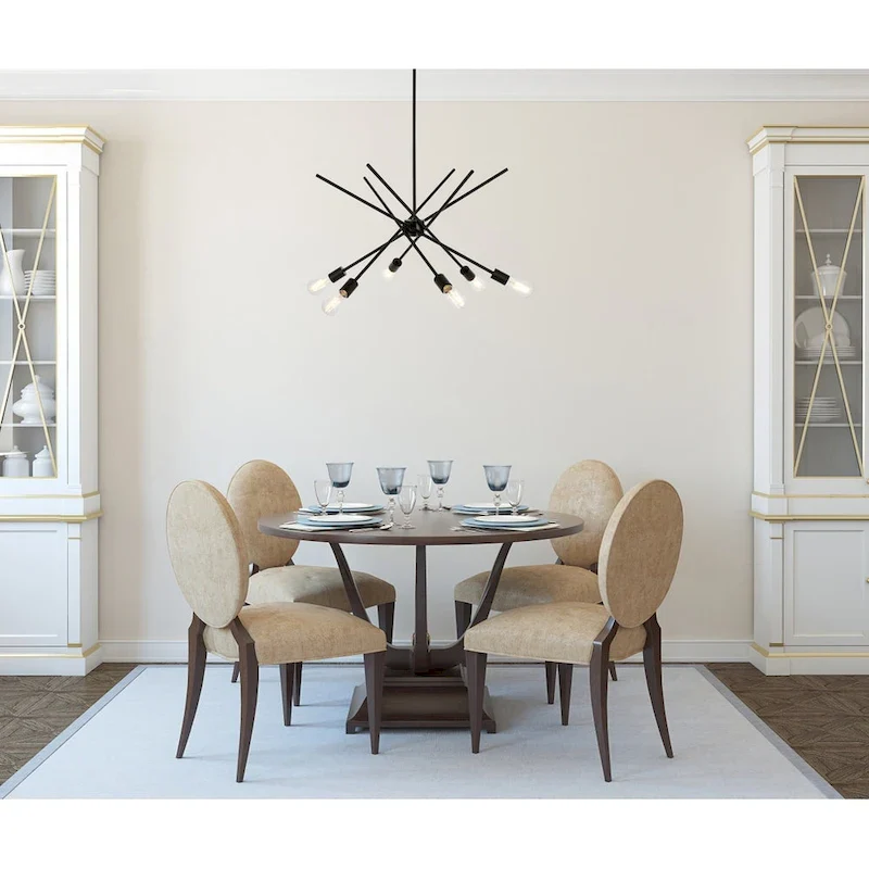 Axel 6 Light Pendant in black - 32 Inch