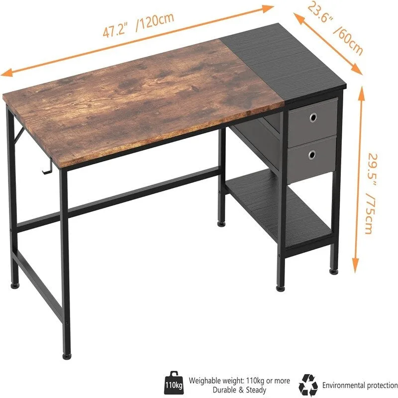 Computer Desk with Drawers 47