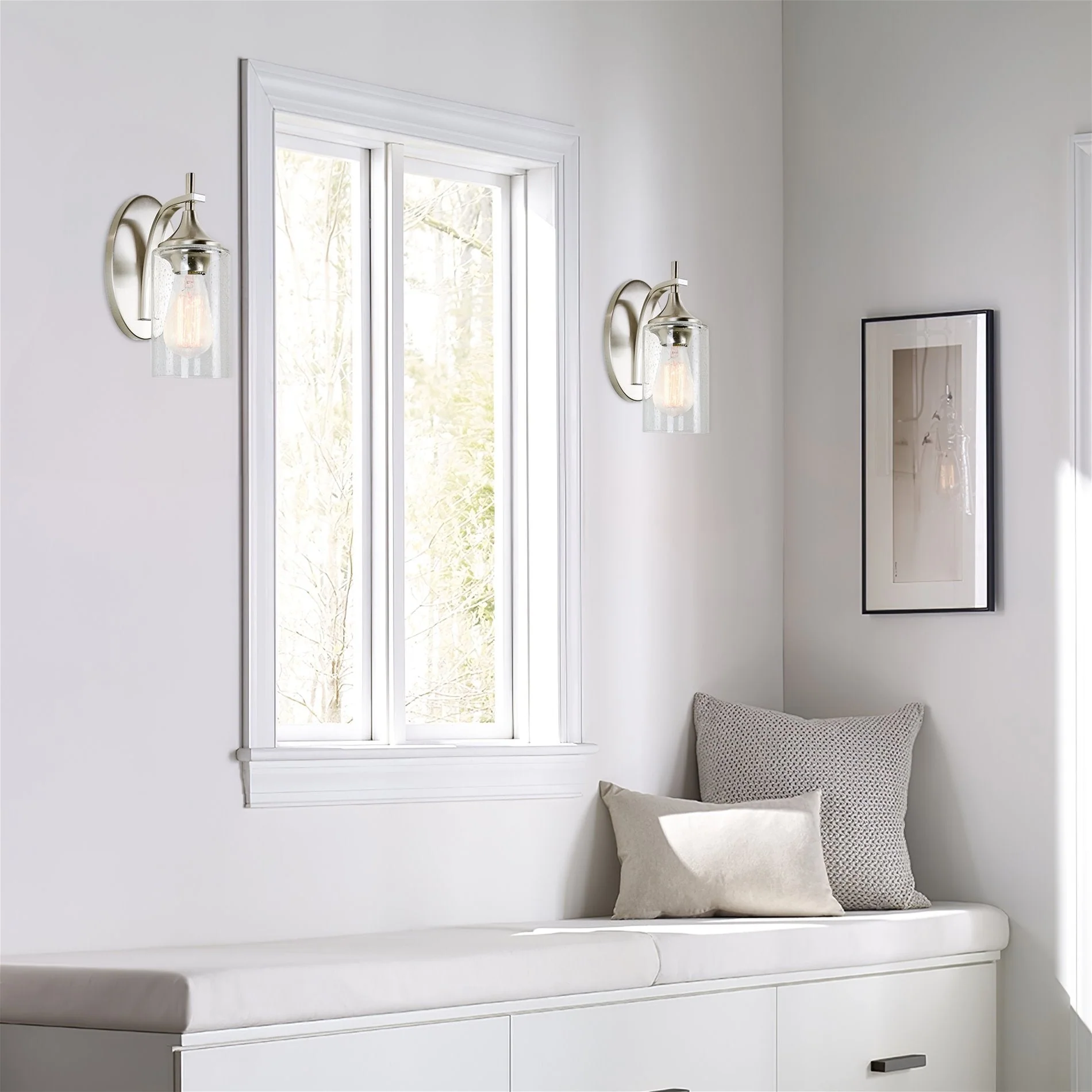 Brentwood 6 Clear Seeded Glass Shade Replacement, 3-Pack