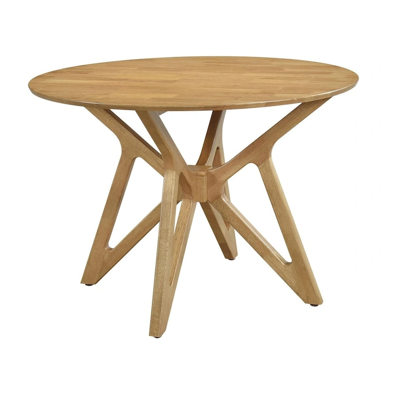 Carson Light Walnut 5-piece Solid Wood Dining Set