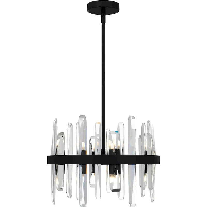 Regal 8-Light Matte Black Pendant Light