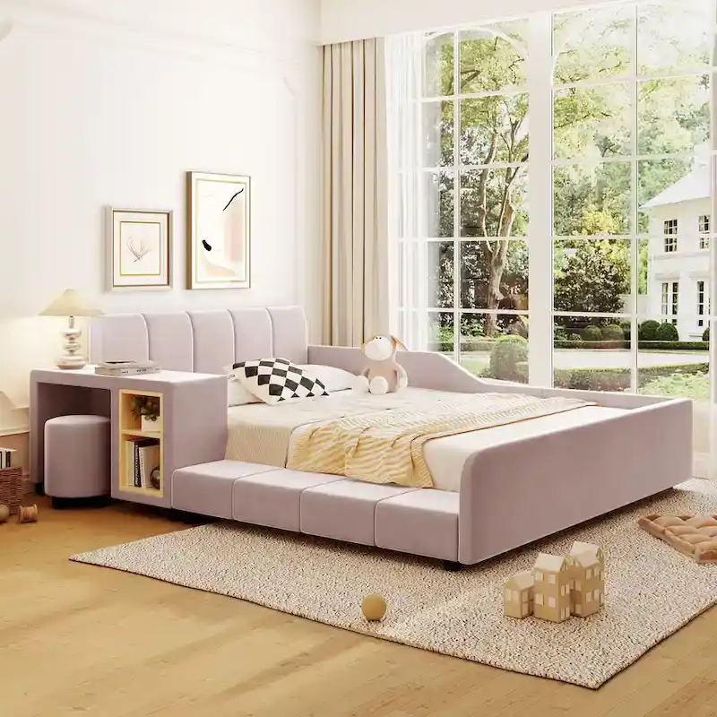 Full Size Upholstered Grounded Bed