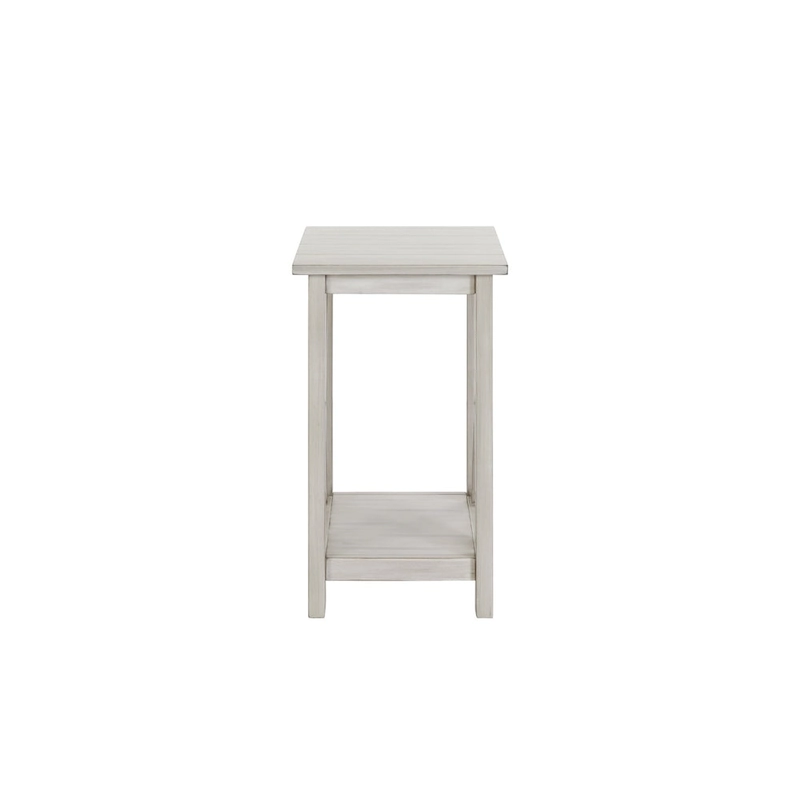 Jamestown Antique White Wood Side Table