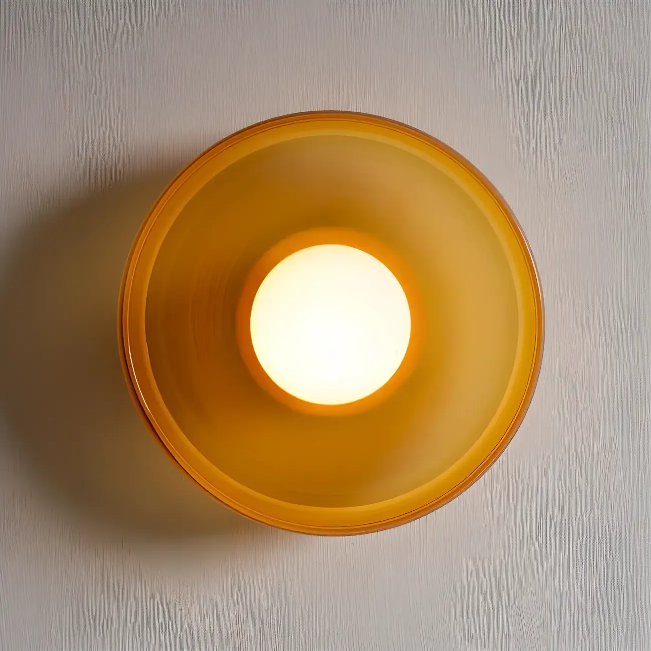 Modern Green Circular Glass Semi Flush Ceiling Light