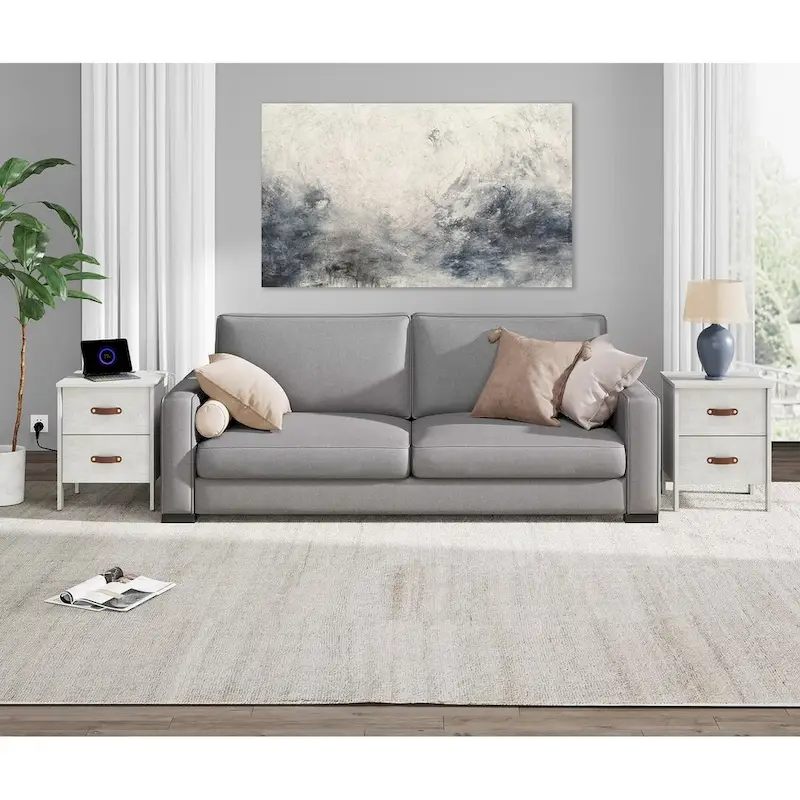 Small Side Table End Table Nightstand with Drawers