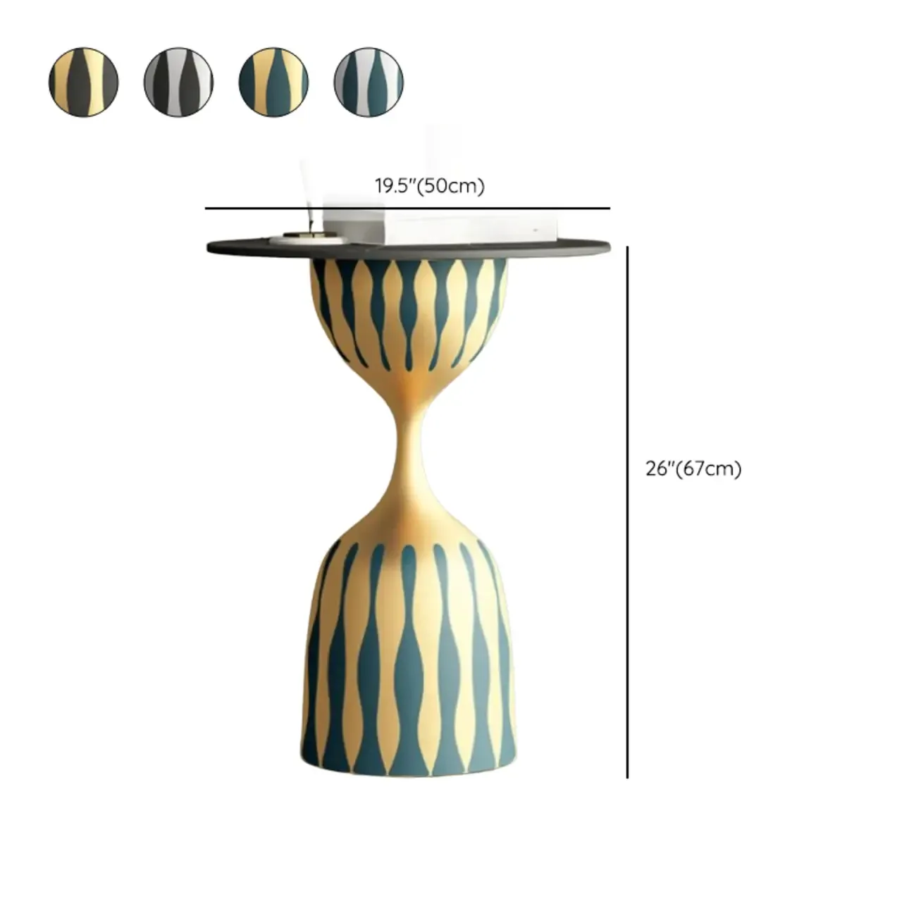 Living Room Round Marble Top Side Table