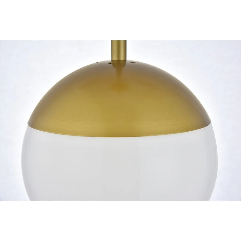 Frosted White Glass 1-Light 8-inch Pendant