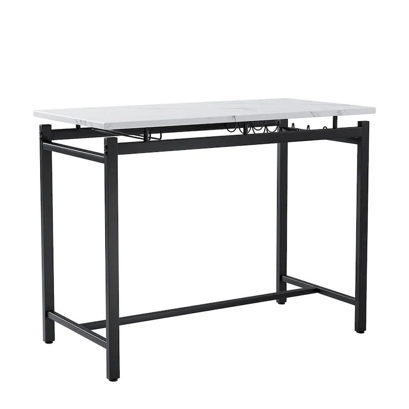 Modern Style 3-Piece Dining Set with Rectangular Table and 2 Upholstered Dining Chairs