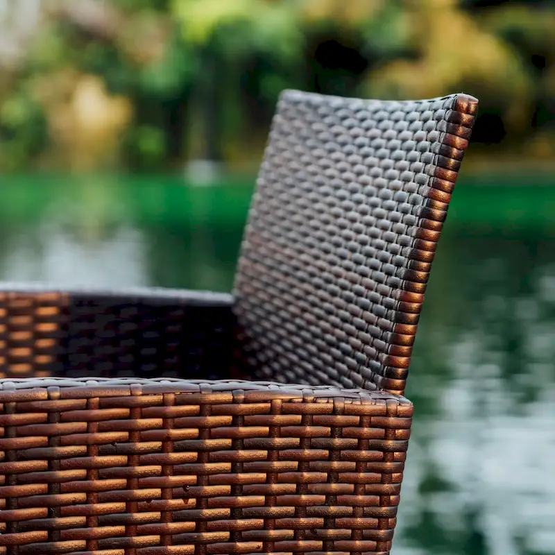 Nestl 3 Piece Patio Furniture Wicker Conversation Set