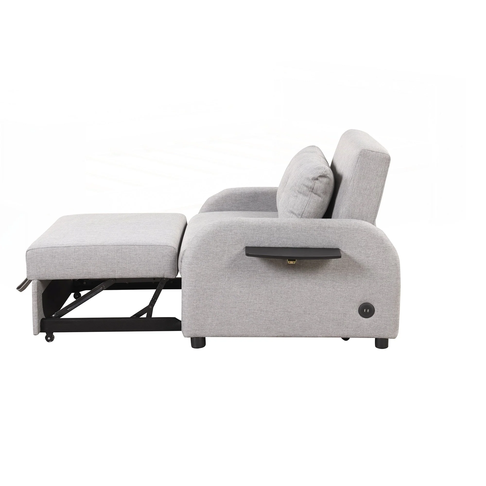 Pull Out Sofa Sleeper 3 in 1 with 2 Wing Table
