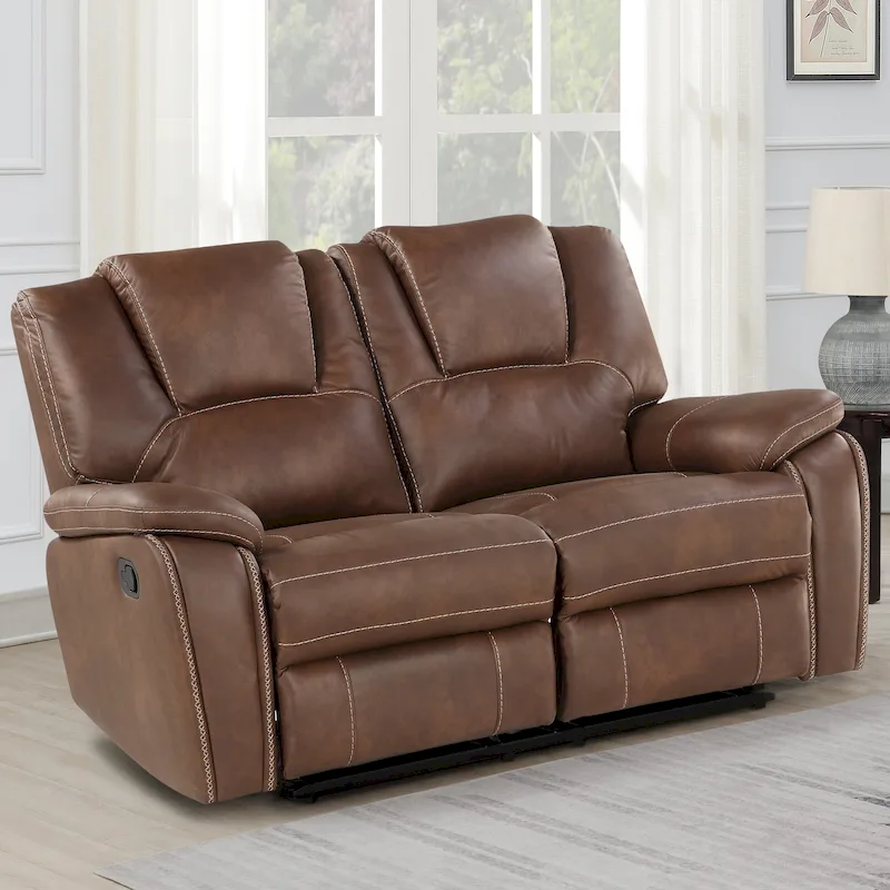 Kameryn Faux Leather Manual Reclining Loveseat