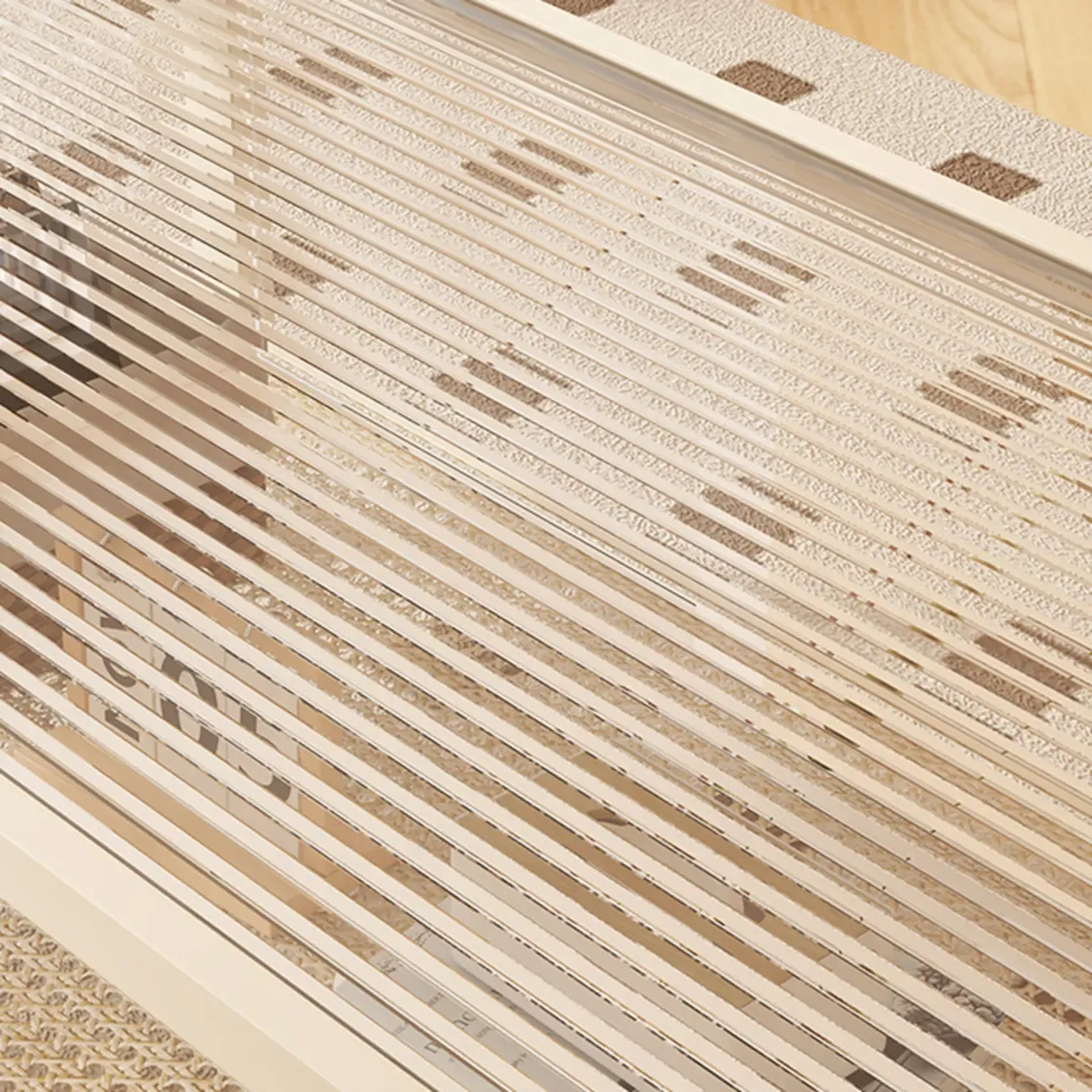 Modern White Rectangle Glass Coffee Table with Shelf