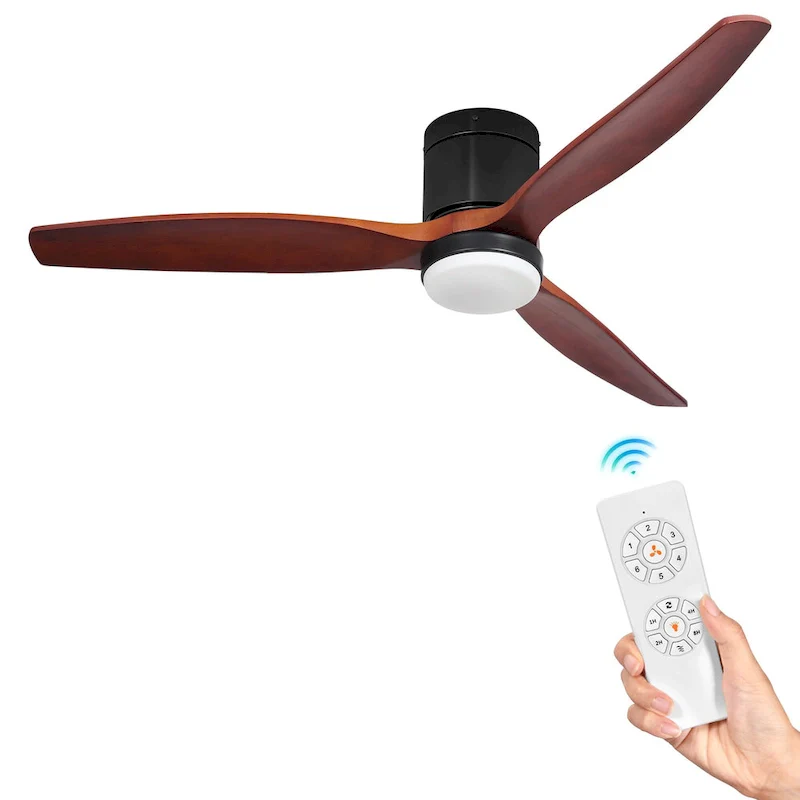 Moasis 52 Inch LED Ceiling Fan with Lights Remote 3 Blades