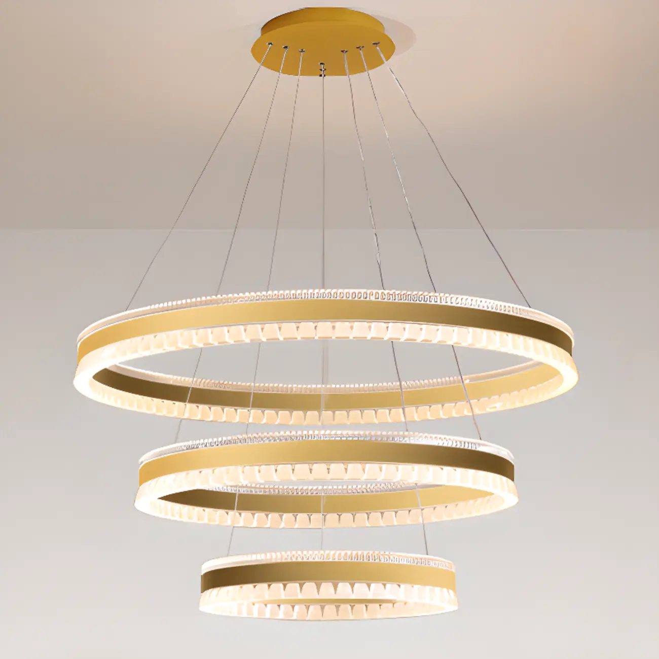 Stylish Modern Circle Tiered Ring LED Chandelier