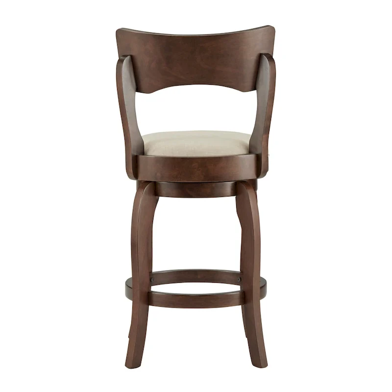 24-inch Brown Counter Height Swivel Stool