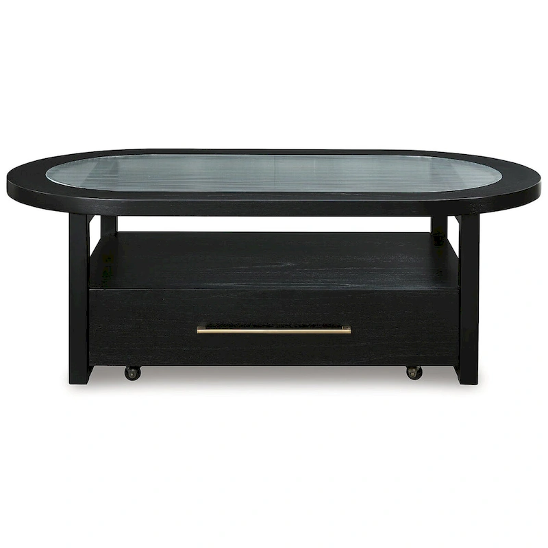 Signature Design by Ashley Winbardi Black/Gray Coffee Table - 52 W x 28 D x 18.25 H