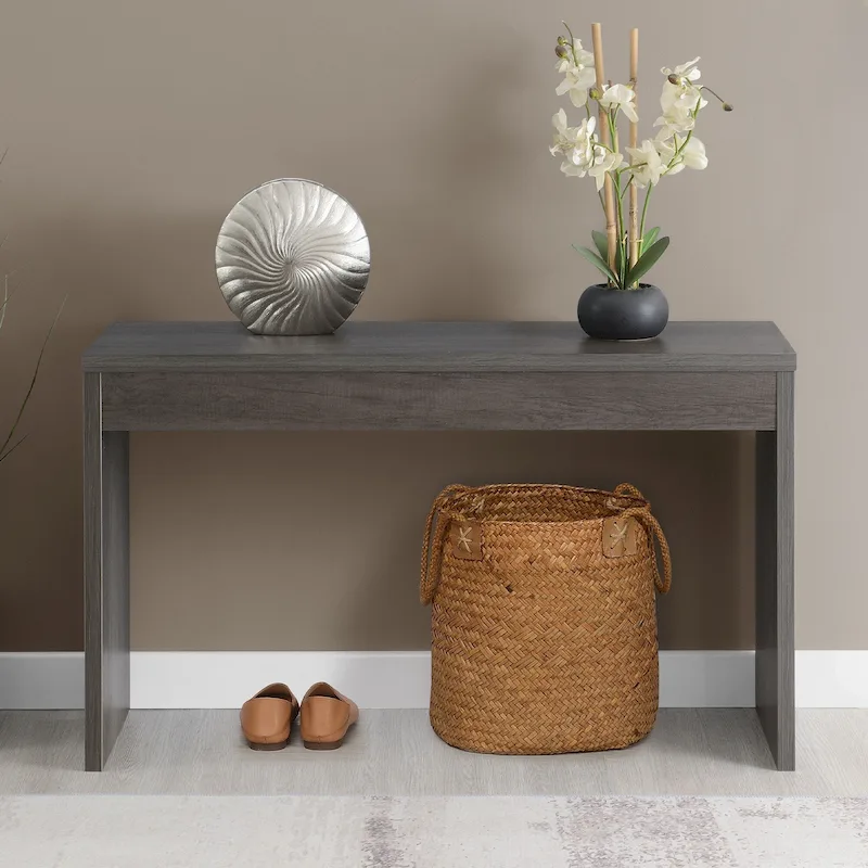 Espresso/White/Black Modern Melamine Console Table & Desk, 1-Person