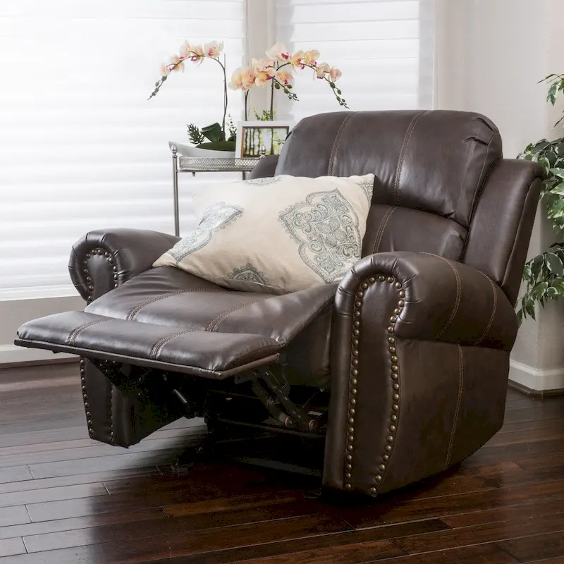 Charlie Bonded Leather Glider Recliner