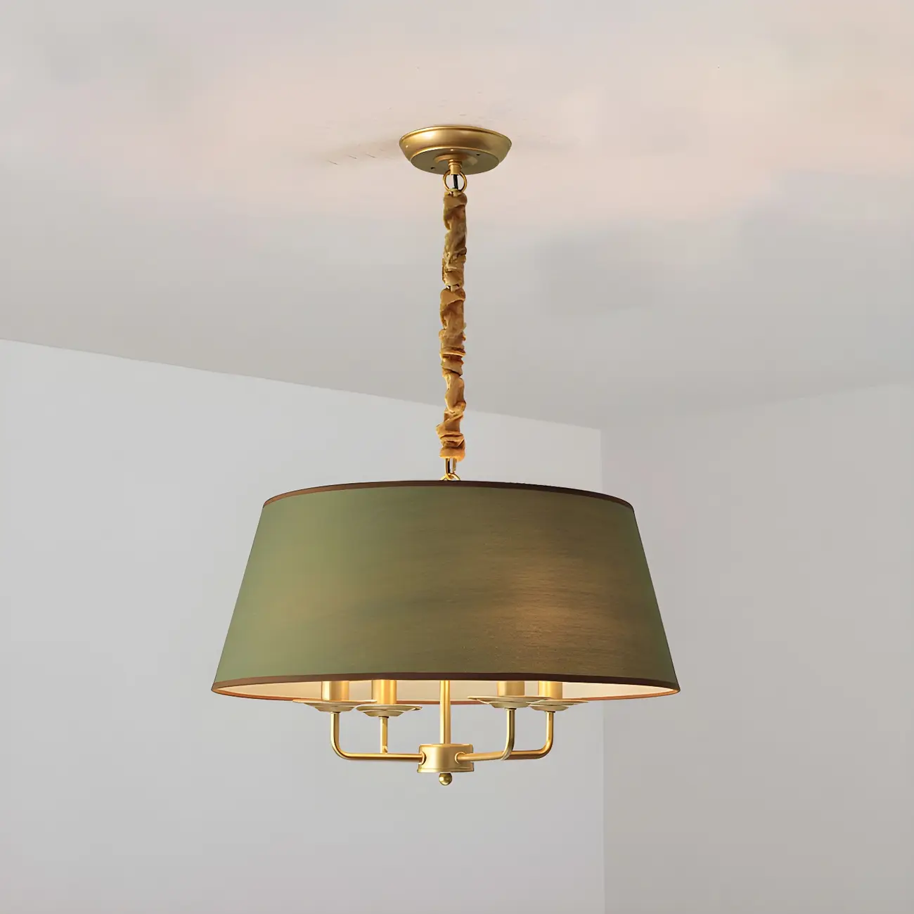 Gold Drum Metal Modern Chic Structure Chandelier