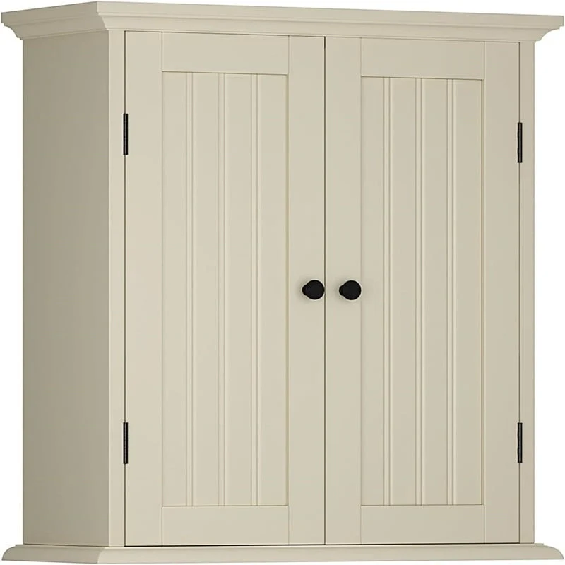 2-Door Wall-Mounted Cabinet, Adjustable Shelves, 7 Colors