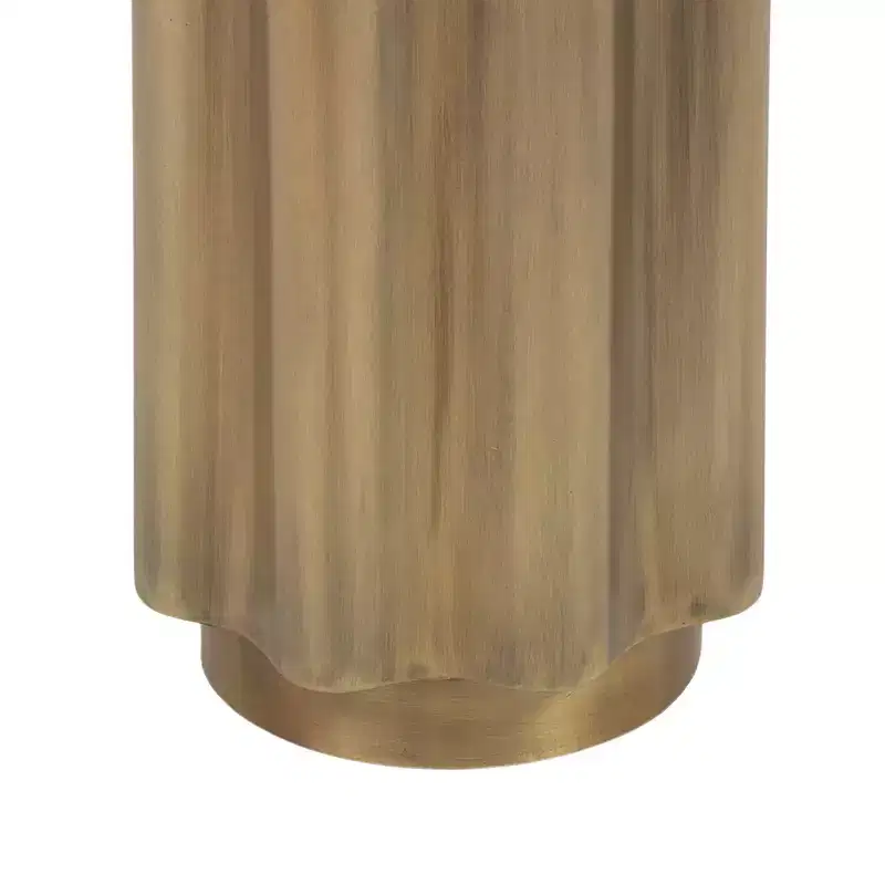 Kate and Laurel Pandey Wavy Metal Table, Gold, 9x9x22