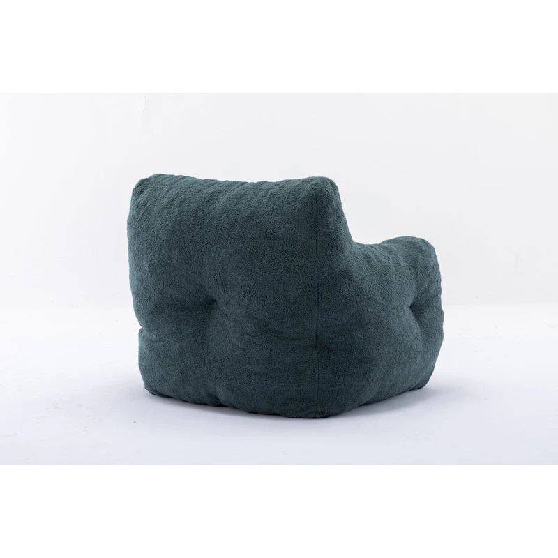 Soft Tufted foam bean bag chair with Teddy fabric