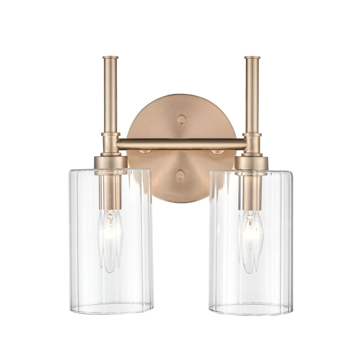 Millennium Lighting Chastine Bathroom Vanity Light Fixture with Clear Beveled Glass Shades
