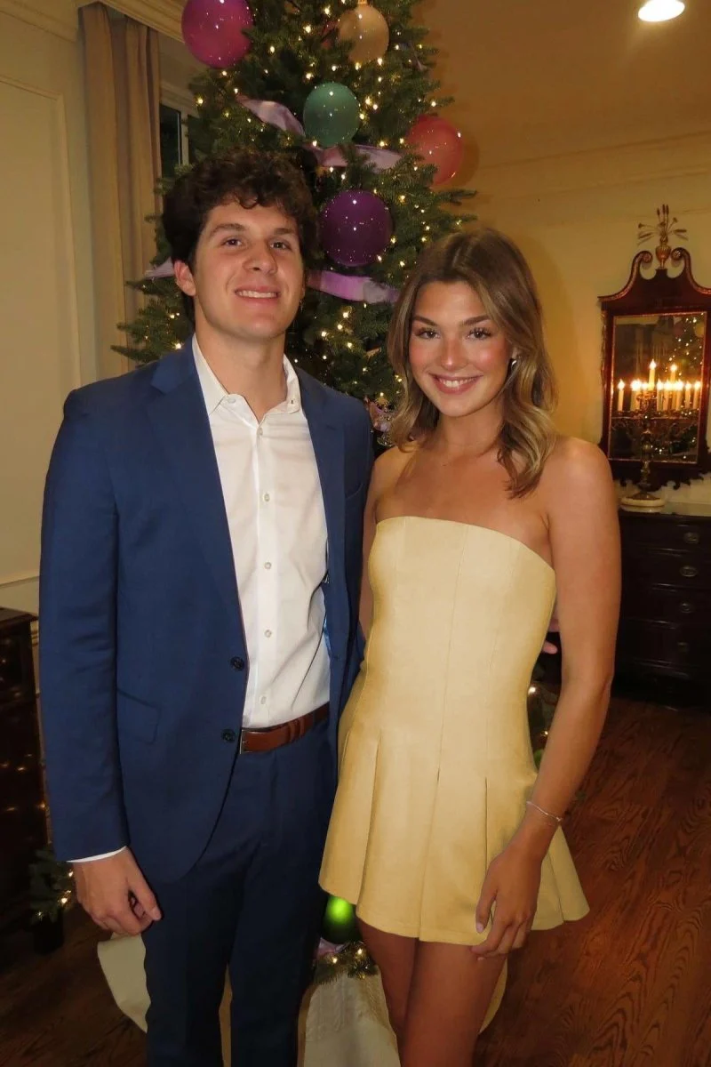 Yellow - Strapless Satin Pleated A-line Short Homecoming Dress