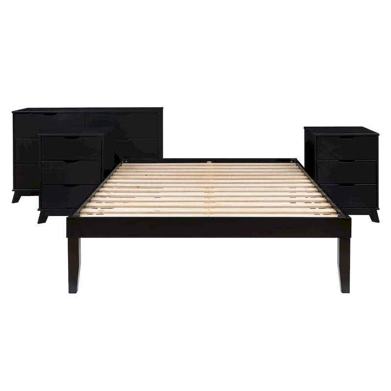 Purcell 4-Piece Bedroom Set with 6-Drawer Dresser and 2 Nightstands