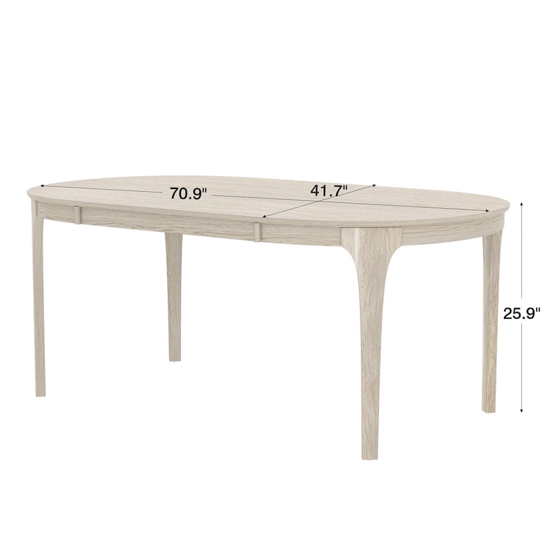 VECELO 5/7 Piece Dining Table Set Consist of an Oval Dining Room Table