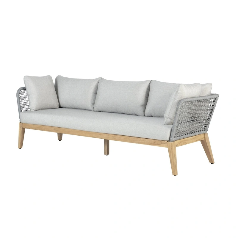 Cypress Teak Wood Sofa with Rope Design