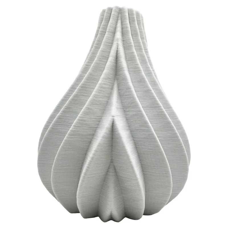 11 Inch Tall Modern White Ceramic Vase