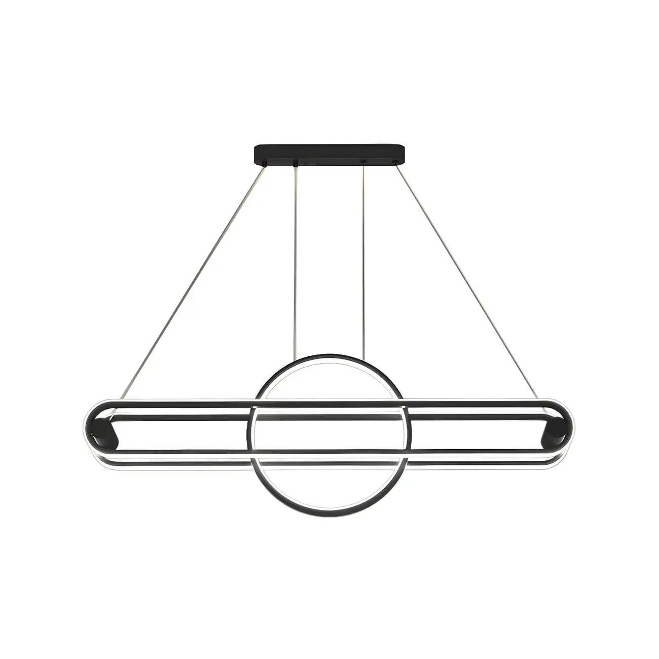 Adjustable Modern Iron Linear Pendant Light