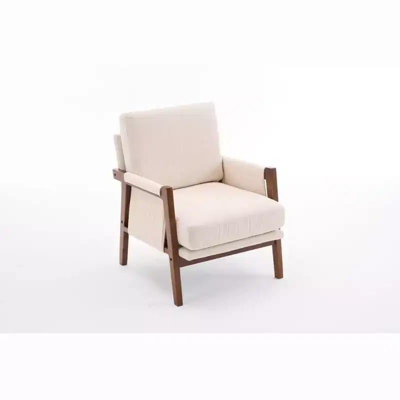 TUYOHW Velvet Accent Chair,Upholstered Armrest Chair with Soft Waist Cushion,300lbs Capacity,Ergonomic Lounge Chair for Living Room,Bedroom