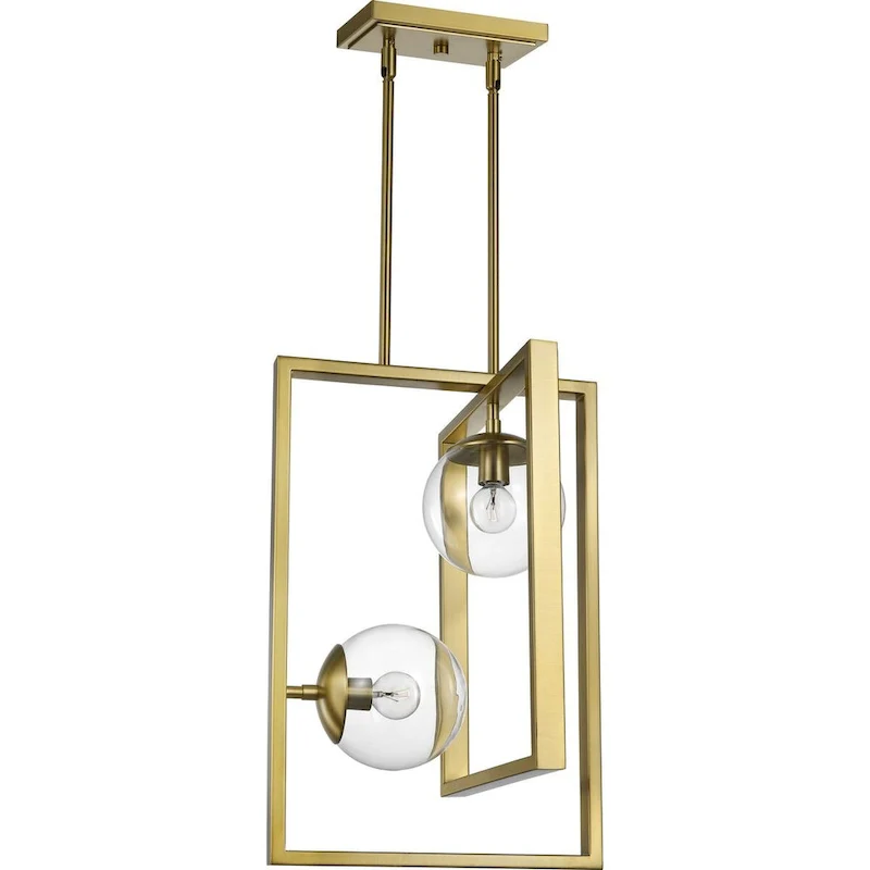 Atwell Collection Brushed Bronze Two-Light Pendant - 23.620  x 16.340  x 16.340