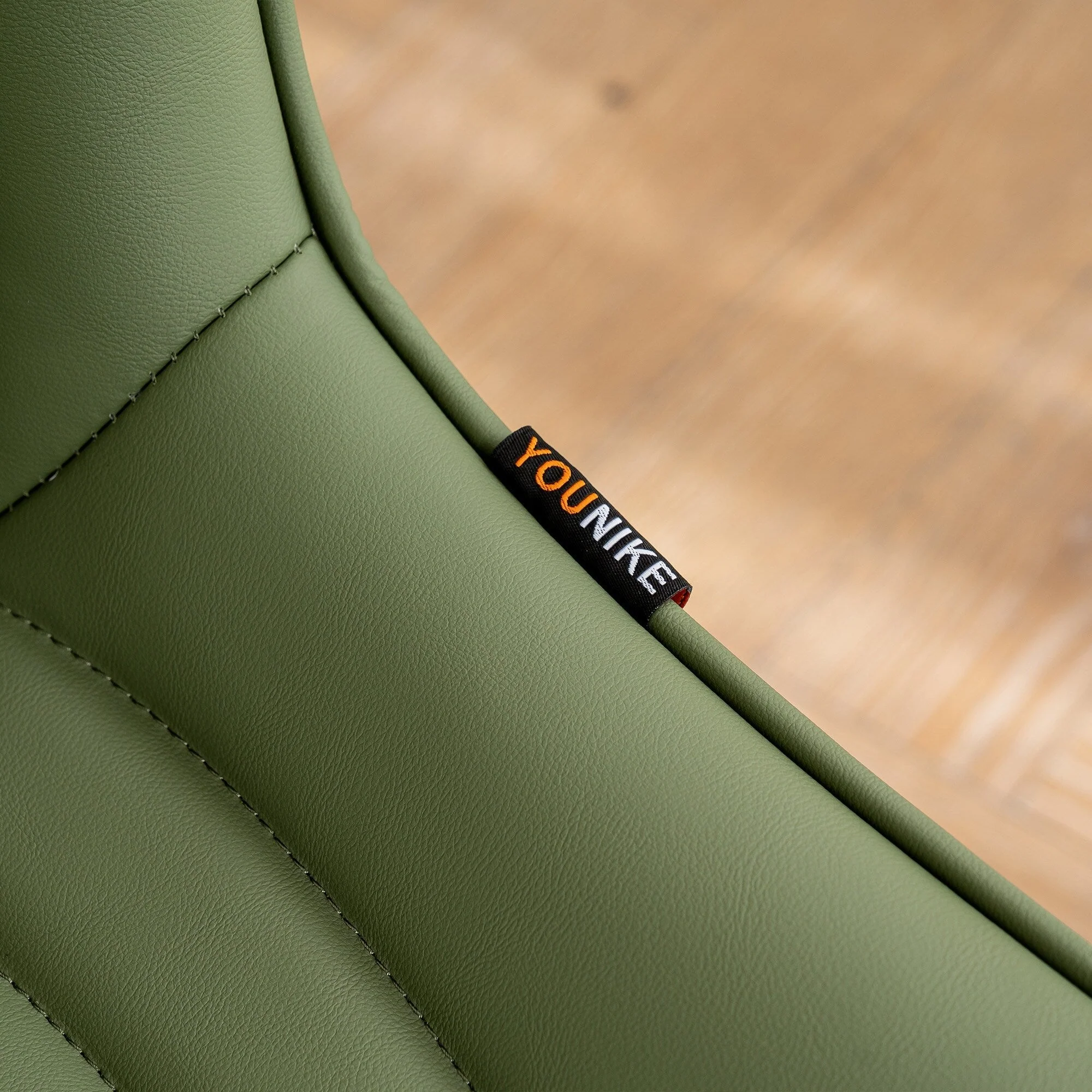 Modern Upholstered Leather Armless Dining Chairs Set of 2