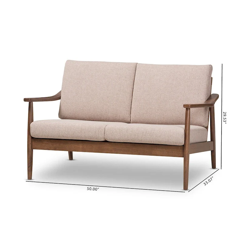 Mid-Century Loveseat by Baxton Studio