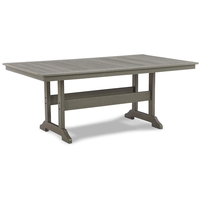 Signature Design by Ashley Visola Gray Rectangular Outdoor Poly All Weather Dining Table Only - 72